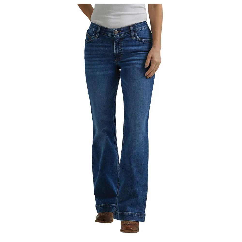 112344945 Wrangler Women's The Ultimate Riding Jean Mid Rise Willow Trouser - Parker