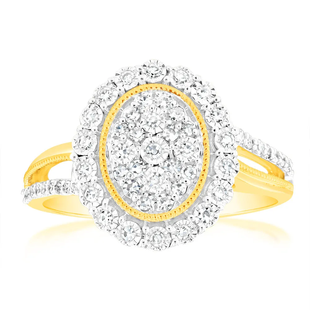 1/4 Carat Luminesce Lab Grown Diamond Ring In 9ct Yellow Gold