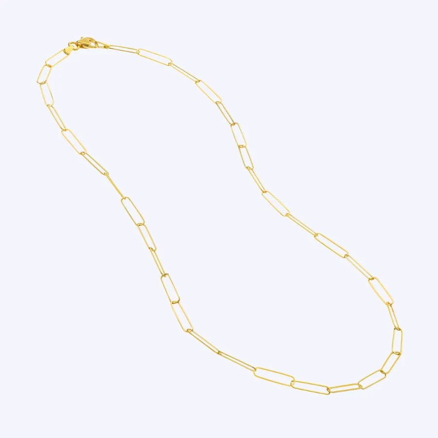 3.6mm Paperclip Chain Necklace