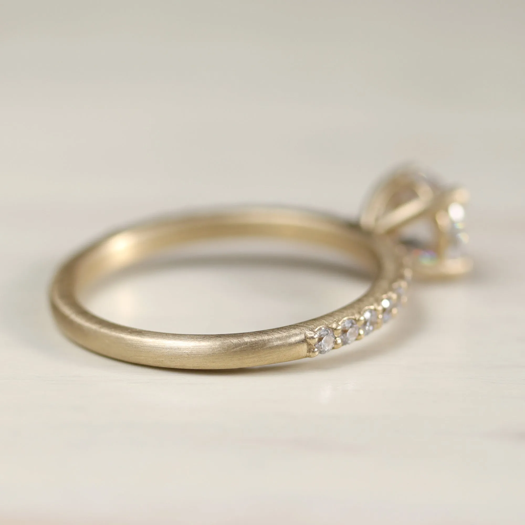 6mm Pave Basket Solitaire •