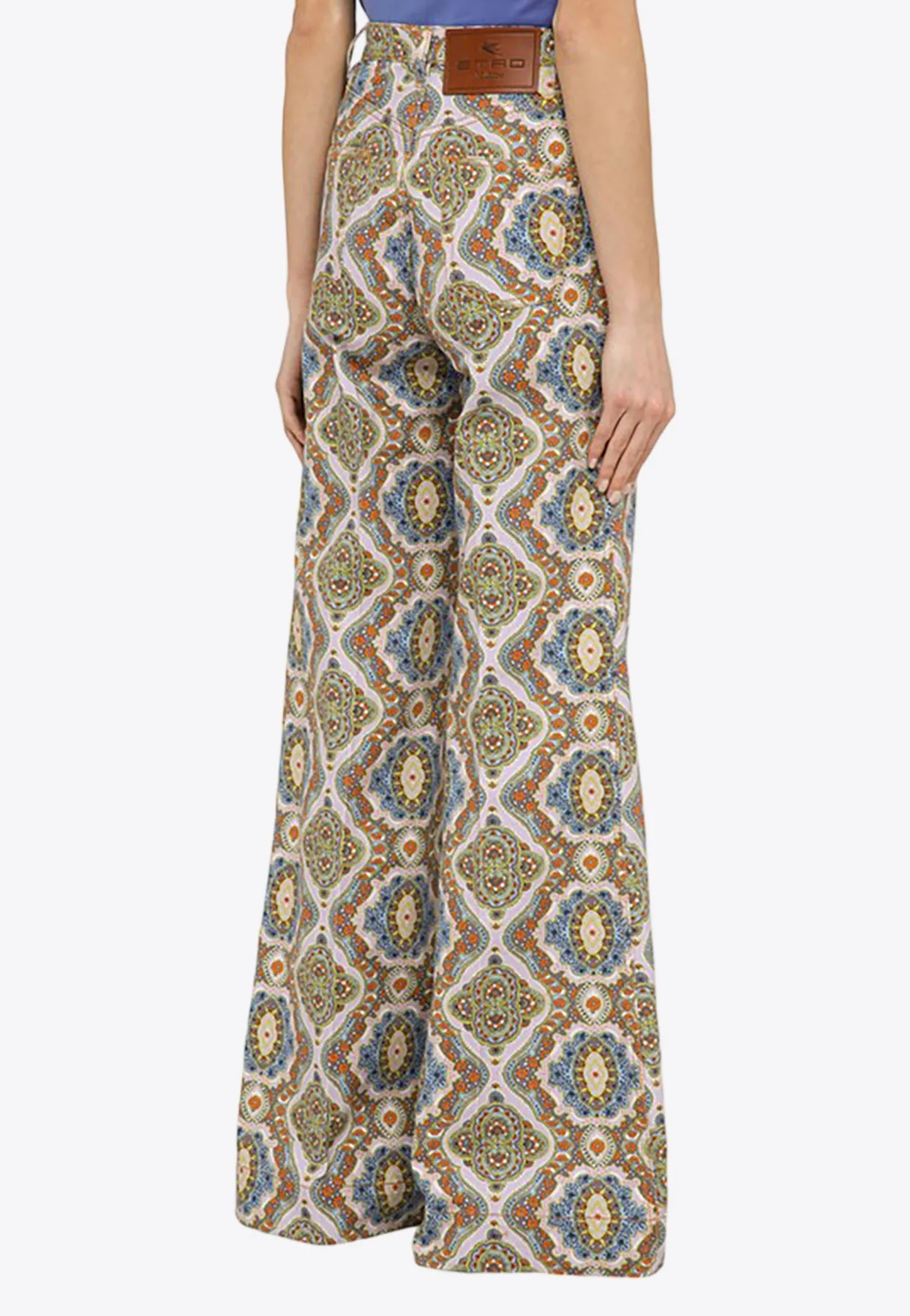 All-Over Print Wide-Leg Pants