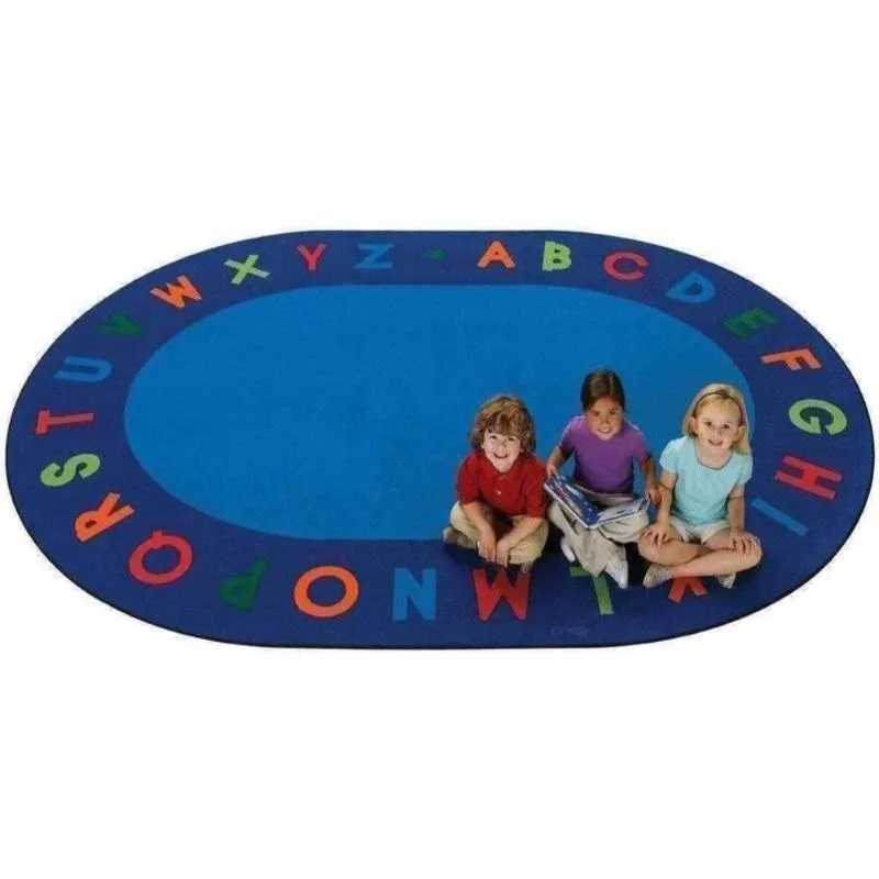 Alphabet Circle Time Oval School Rug