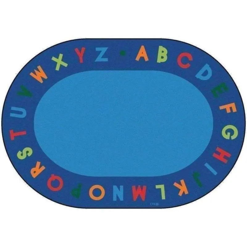 Alphabet Circle Time Oval School Rug