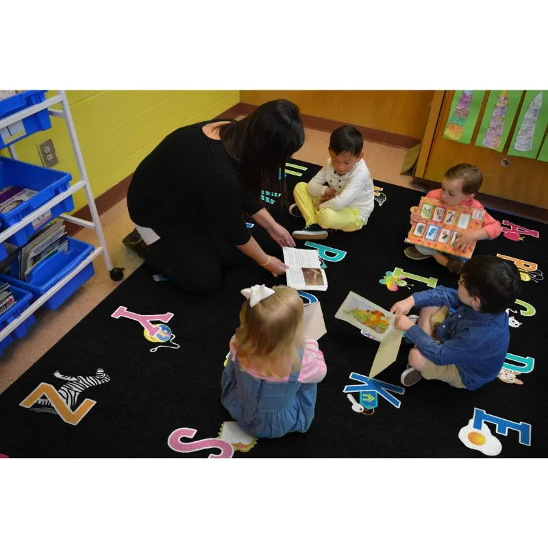 Alphabet Pictures Classroom Seating Rug