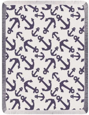 Anchor Navy Rayon Throw