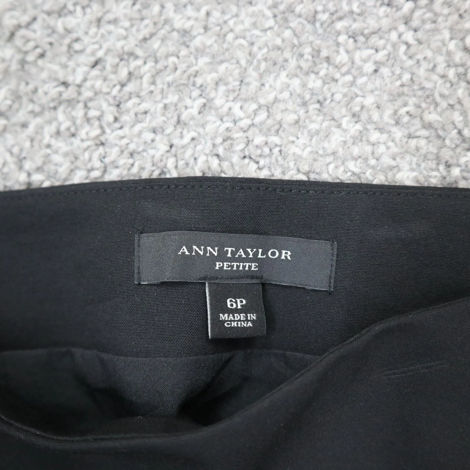 Ann Taylor Womens Casual Layered Straight Pencil Skirt Knee Length Black Size 6P