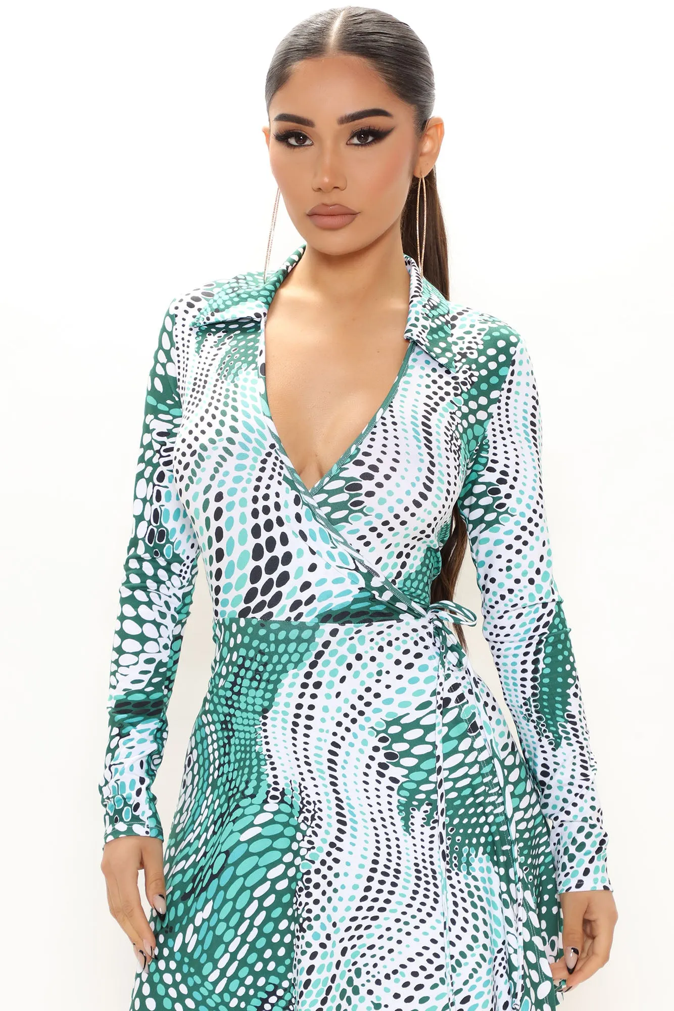 Annemarie Mini Dress - Green/combo