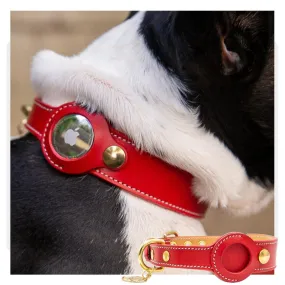 Anti-lost Airtags Holder Adjustable Collar For French Bulldog