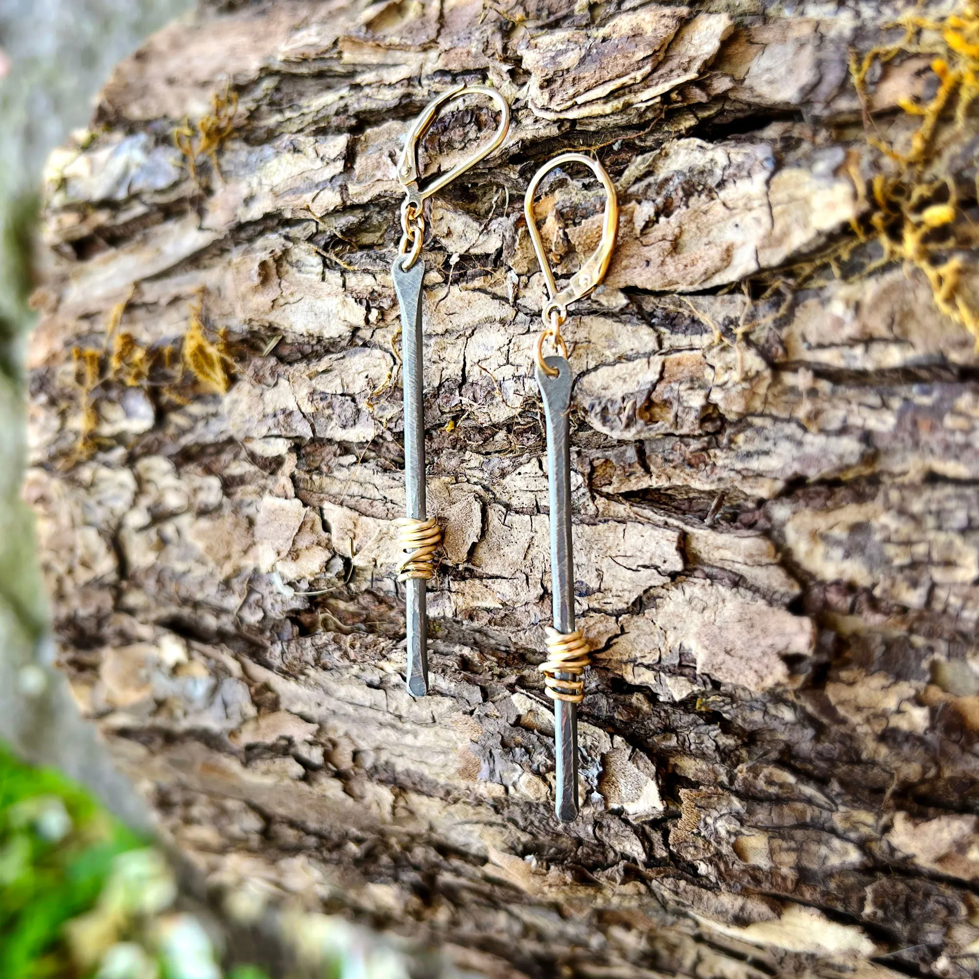 antique stem earrings