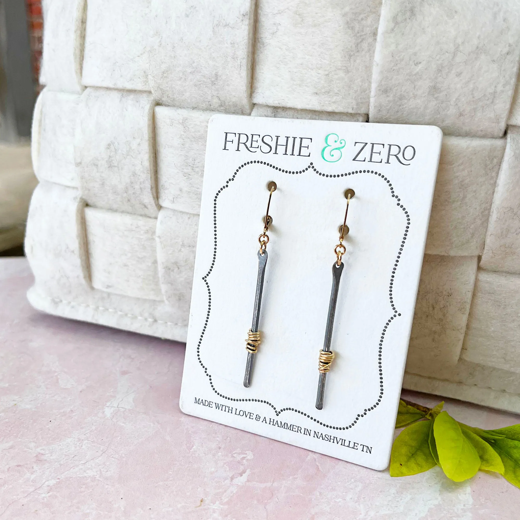 antique stem earrings