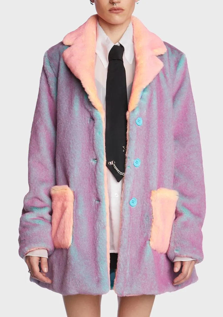 Atomic Sunset Faux Fur Jacket