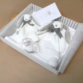 Baby Gift Hamper Box - Grey Bunny - Organic Cotton