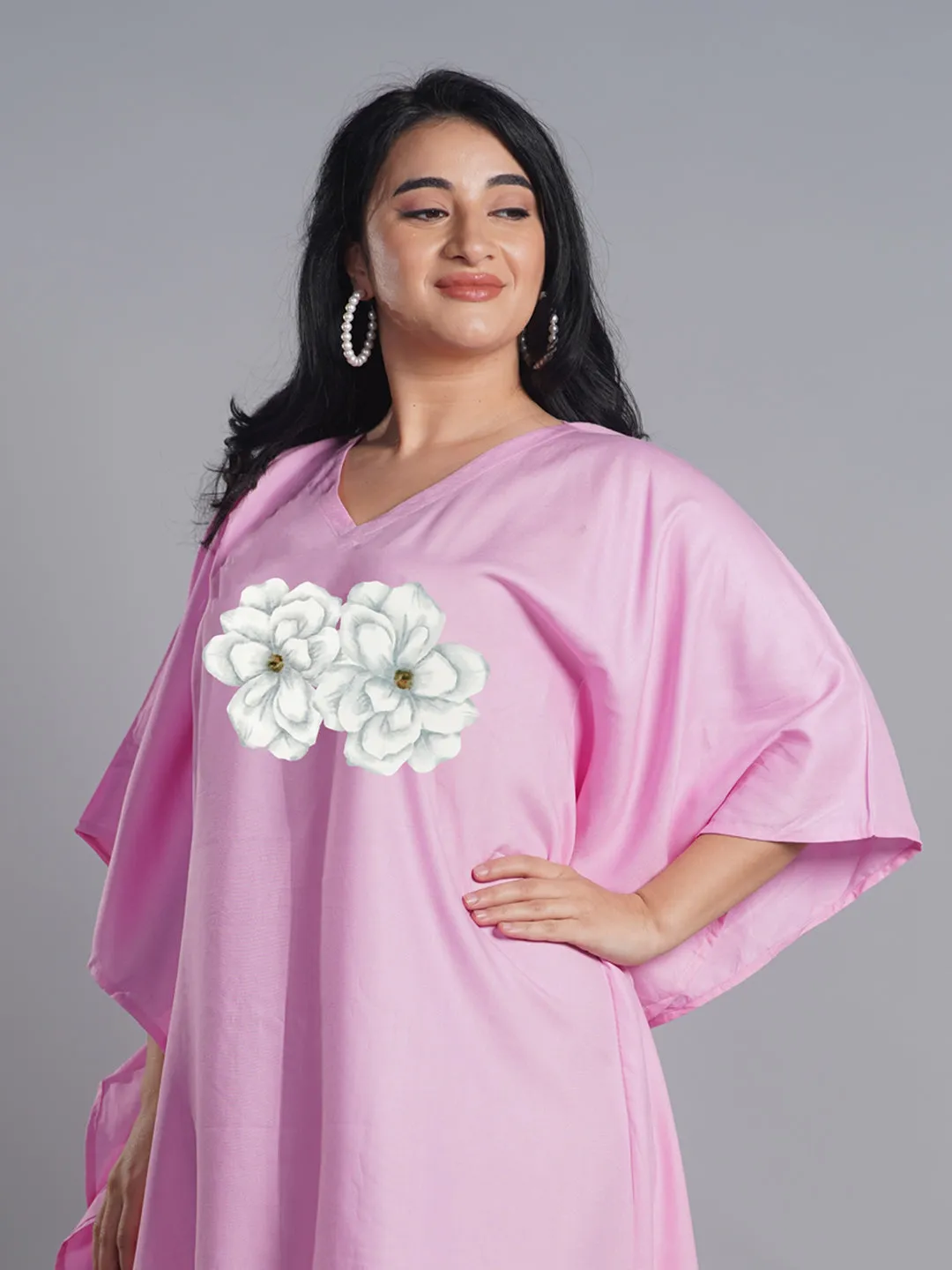 BabyPink Rayon Kaftan - Pretty Perfect