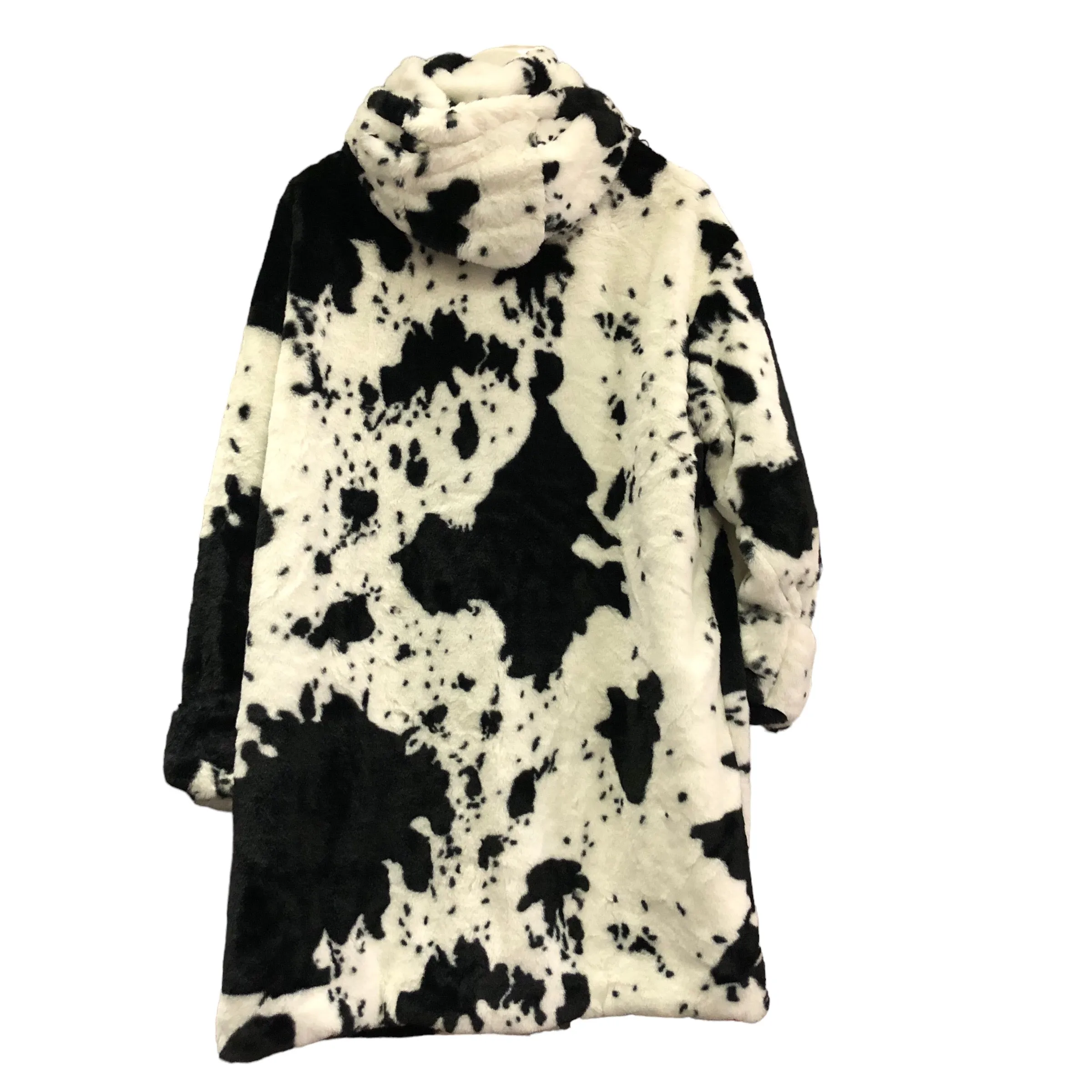 Back in Stock! Cow Patterned Fleece Long Jacket