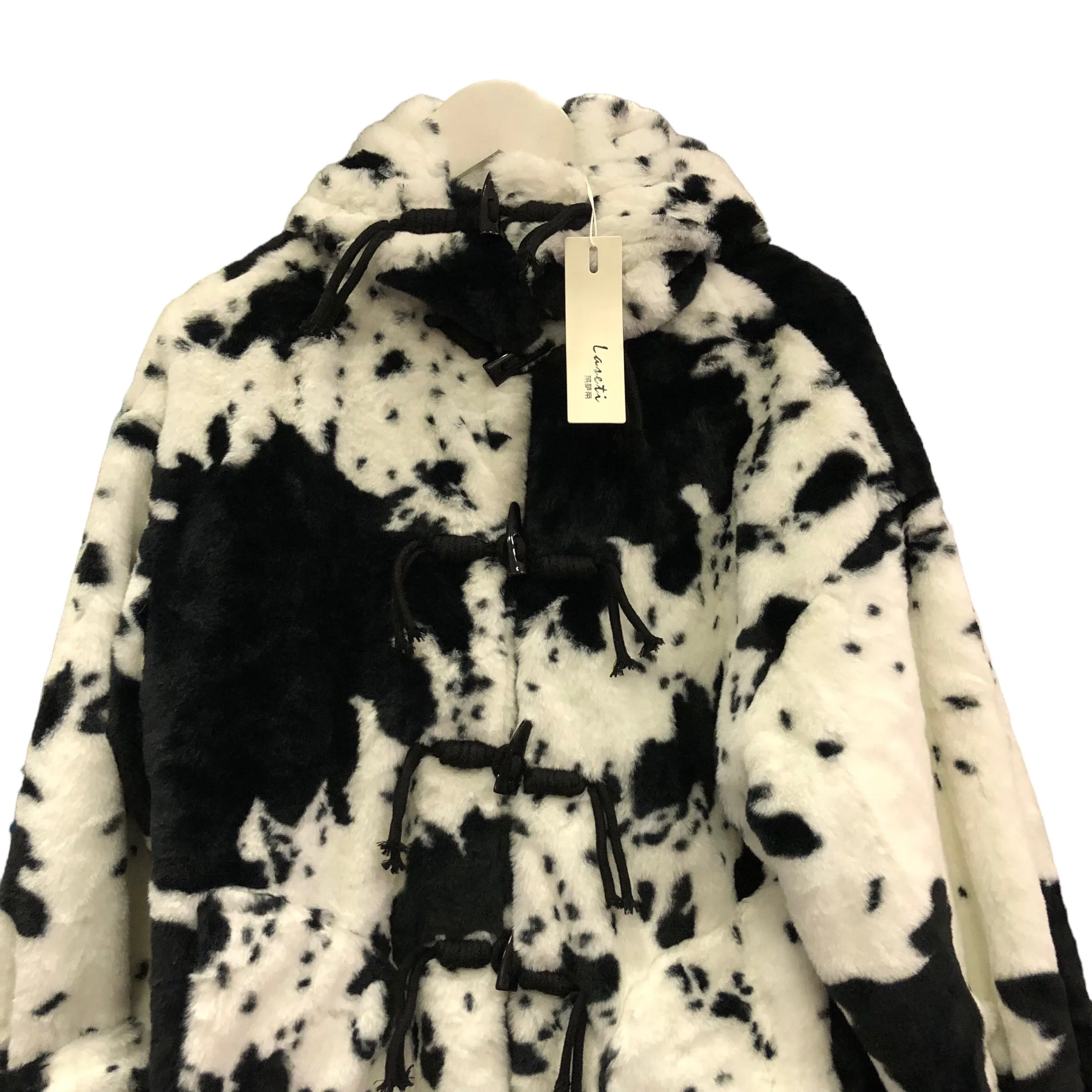 Back in Stock! Cow Patterned Fleece Long Jacket