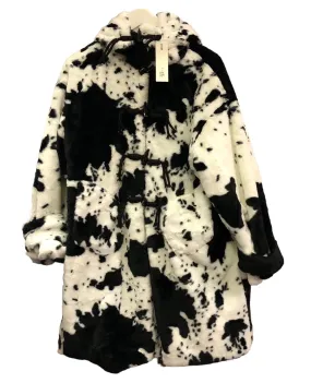 Back in Stock! Cow Patterned Fleece Long Jacket