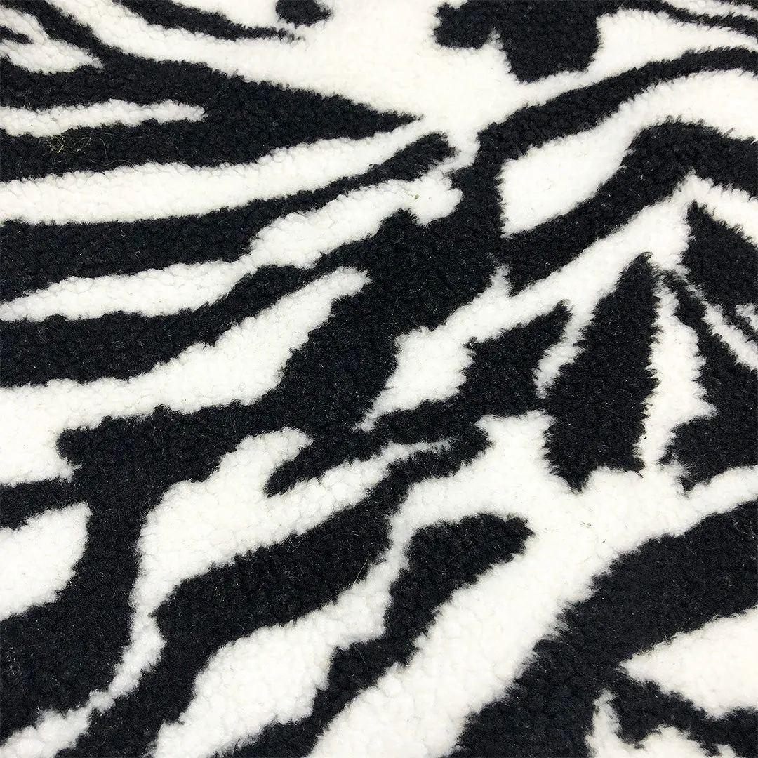 BACK IN STOCK!! Zebra Patterned Fleece Long Jacket