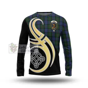 Baird Tartan Long Sleeve T-Shirt with Family Crest and Celtic Symbol Style