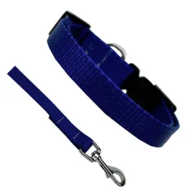 Basic Style Collar and Lead Set — Blue