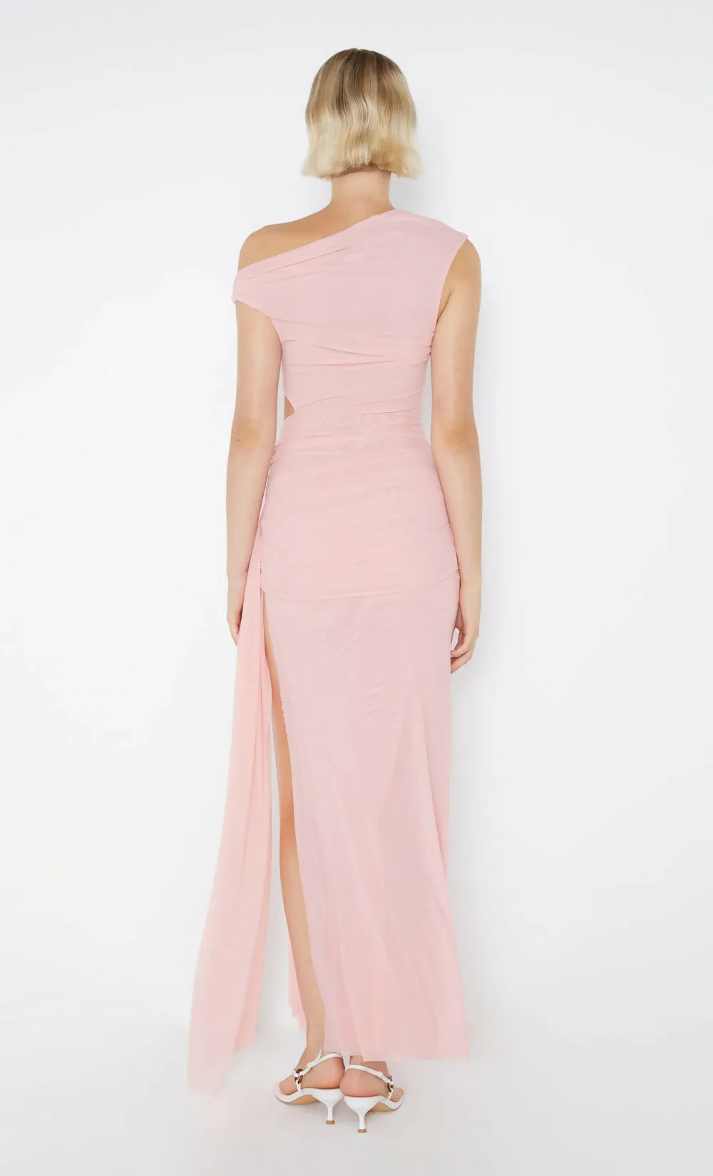 Bec & Bridge Victoria Asymmetrical Maxi Dress in Light Pink