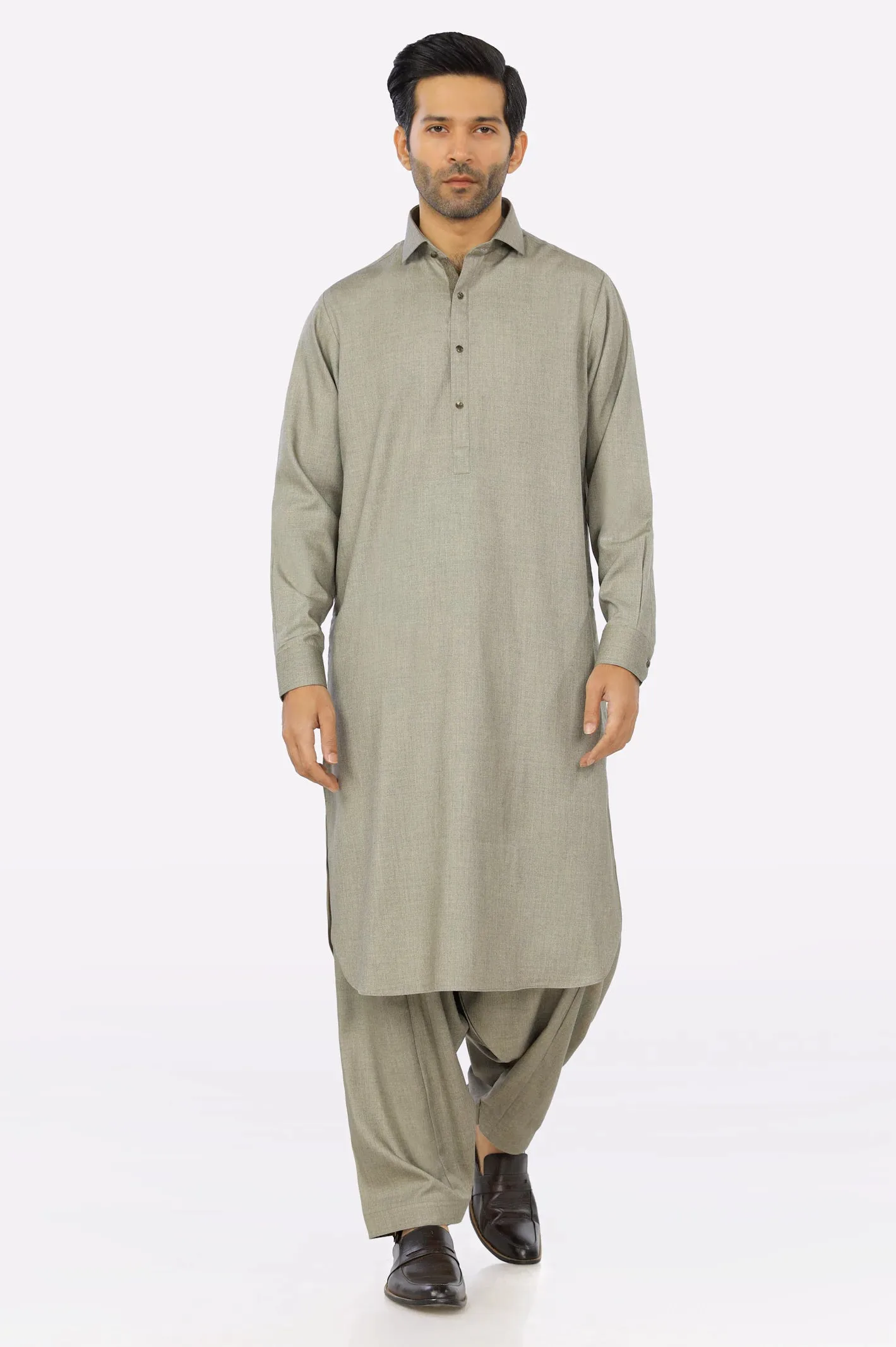 Beige Rayon Blend Shalwar Kameez