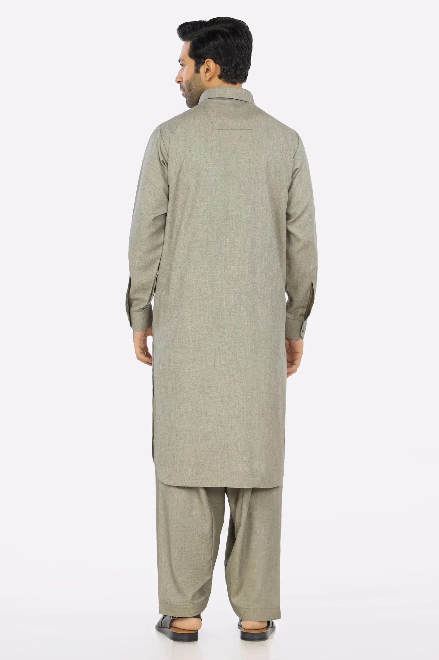 Beige Rayon Blend Shalwar Kameez