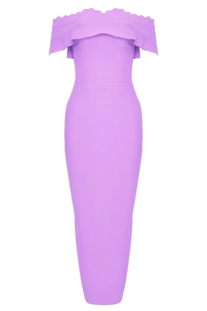 Billie Bandage Midi Dress - Violet Purple