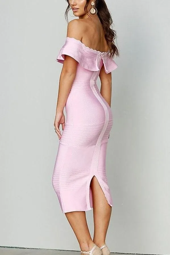 Billie Bandage Midi Dress - Violet Purple