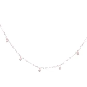 Billie Dangling CZ Necklace, Sterling Silver