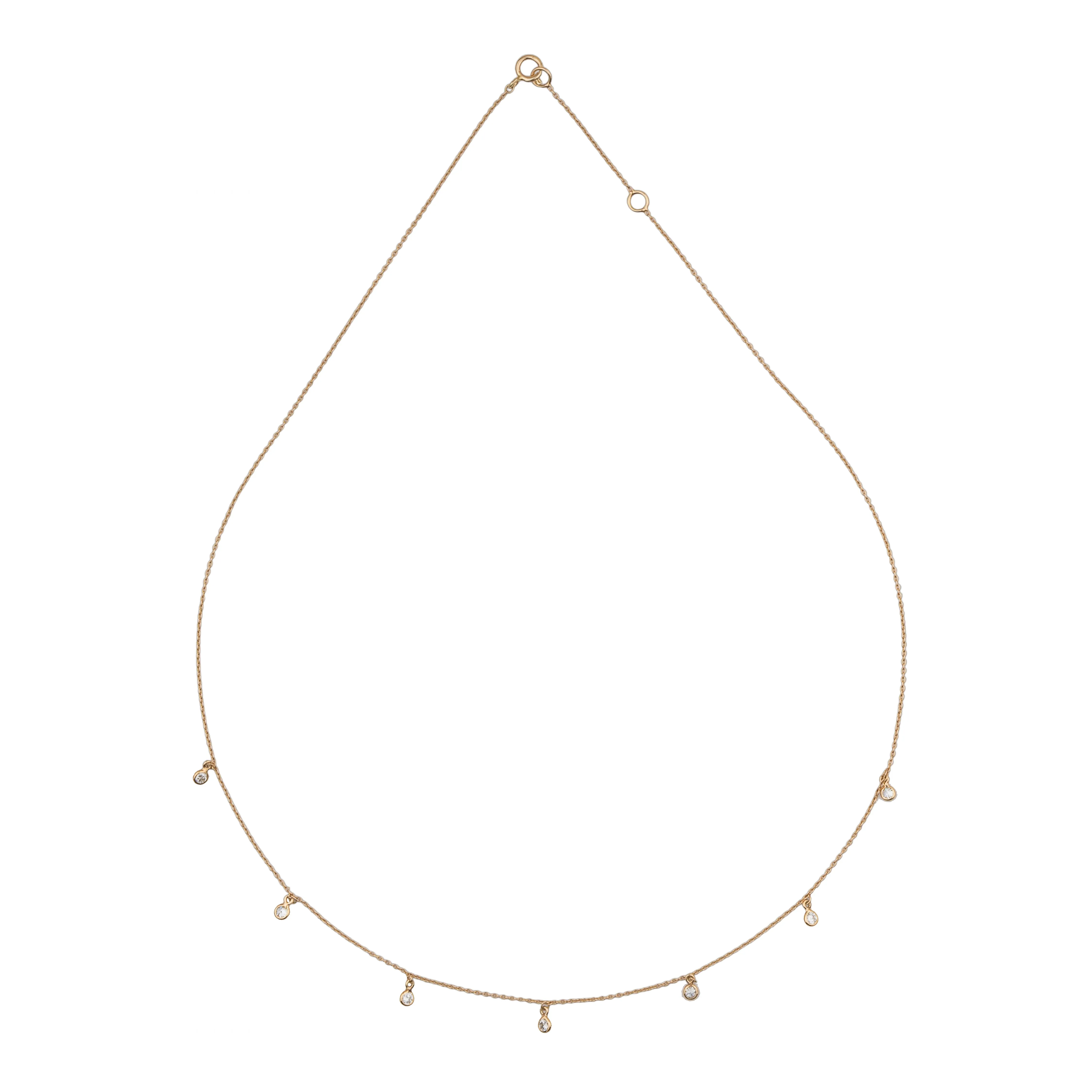 Billie Diamond Necklace, 18k Yellow Gold