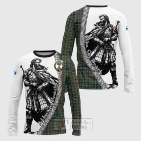 Bisset Tartan Clan Crest Long Sleeve T-Shirt with Highlander Warrior Celtic Style