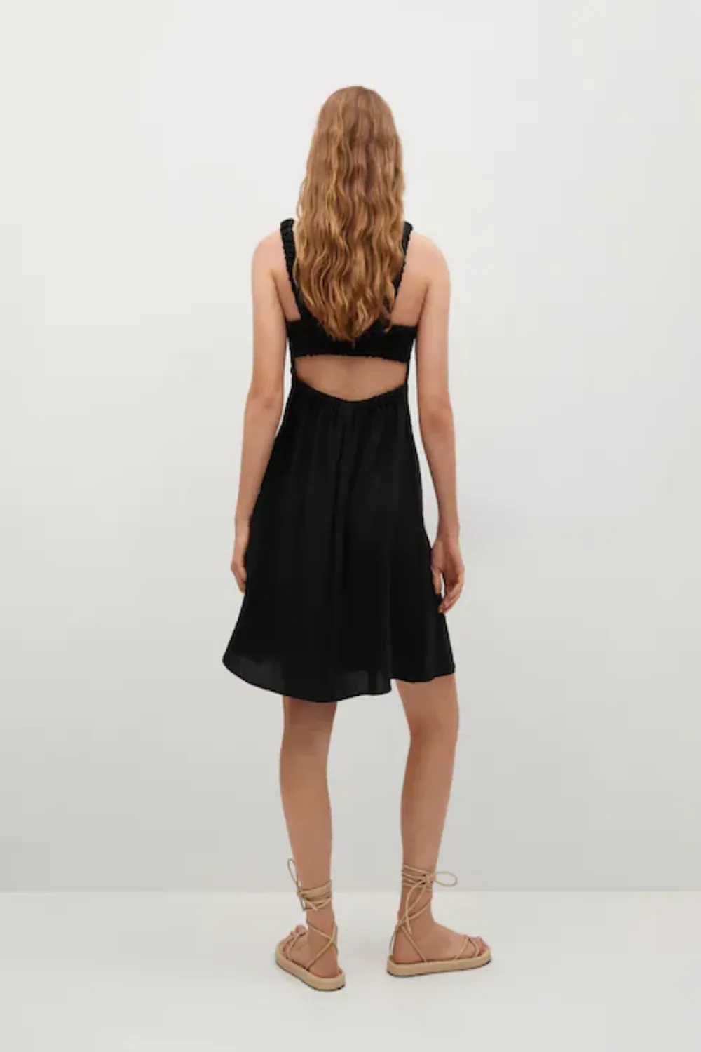 Black Cut-Out Back Dress