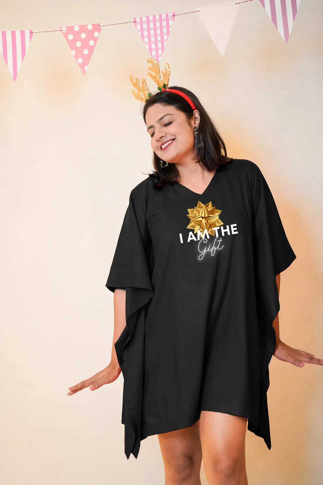 Black Rayon Kaftan - Gift