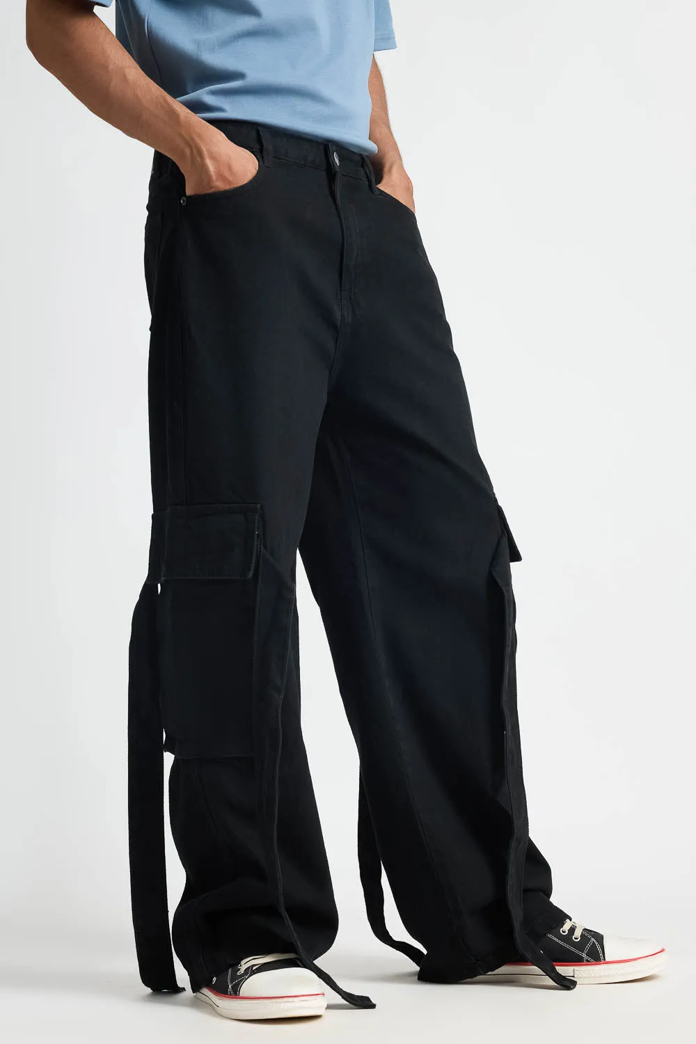 Black Workwear Men's Cargo Pants