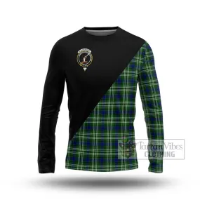 Blackadder Tartan Long Sleeve T-Shirt with Family Crest and Military Logo Style