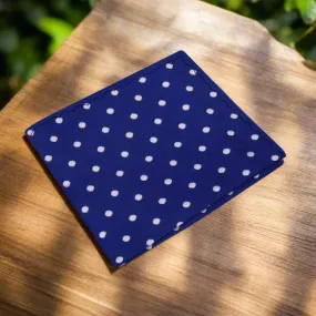 Blue Milan Polka Pocket Square