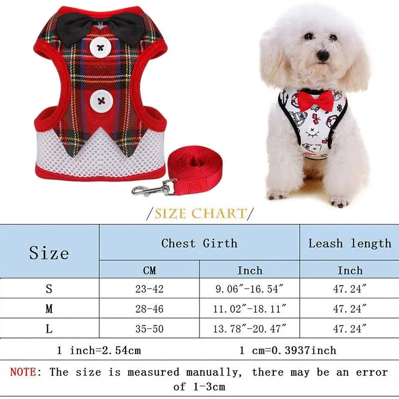 Bow Collars Necktie Harness for Small Medium Dogs & Cats