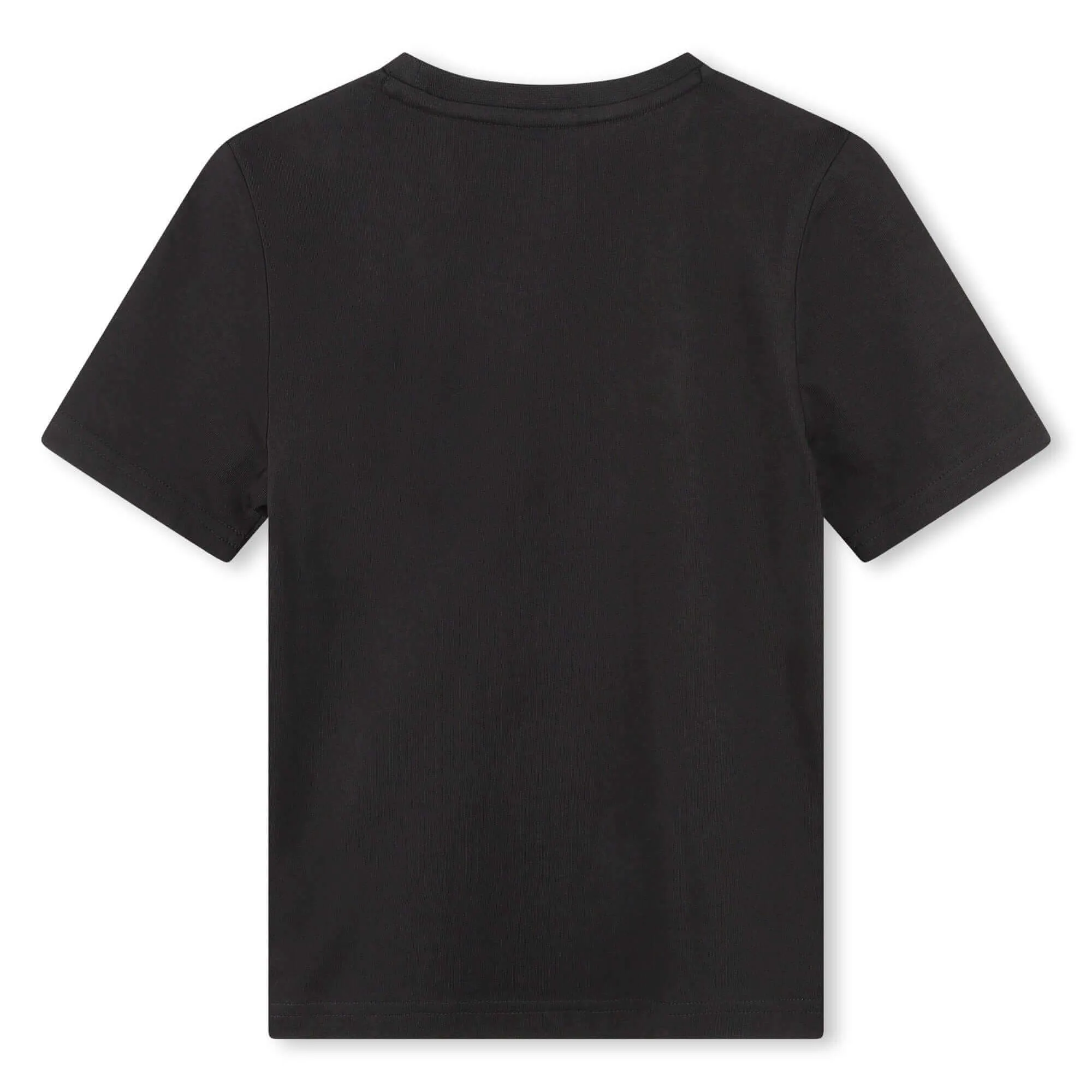 Boys Black Mixed Print Logo T-Shirt