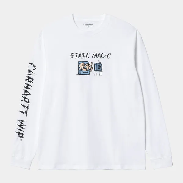 Carhartt WIP LS Static Magic T-Shirt - White