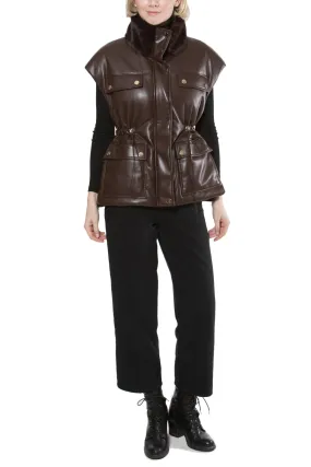 CASSIS - Faux Fur Trim Puffer Vest