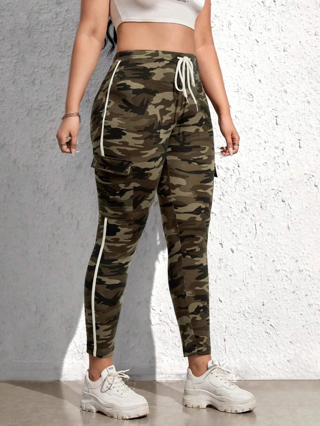 Casual Camo Printed Cargo Pants