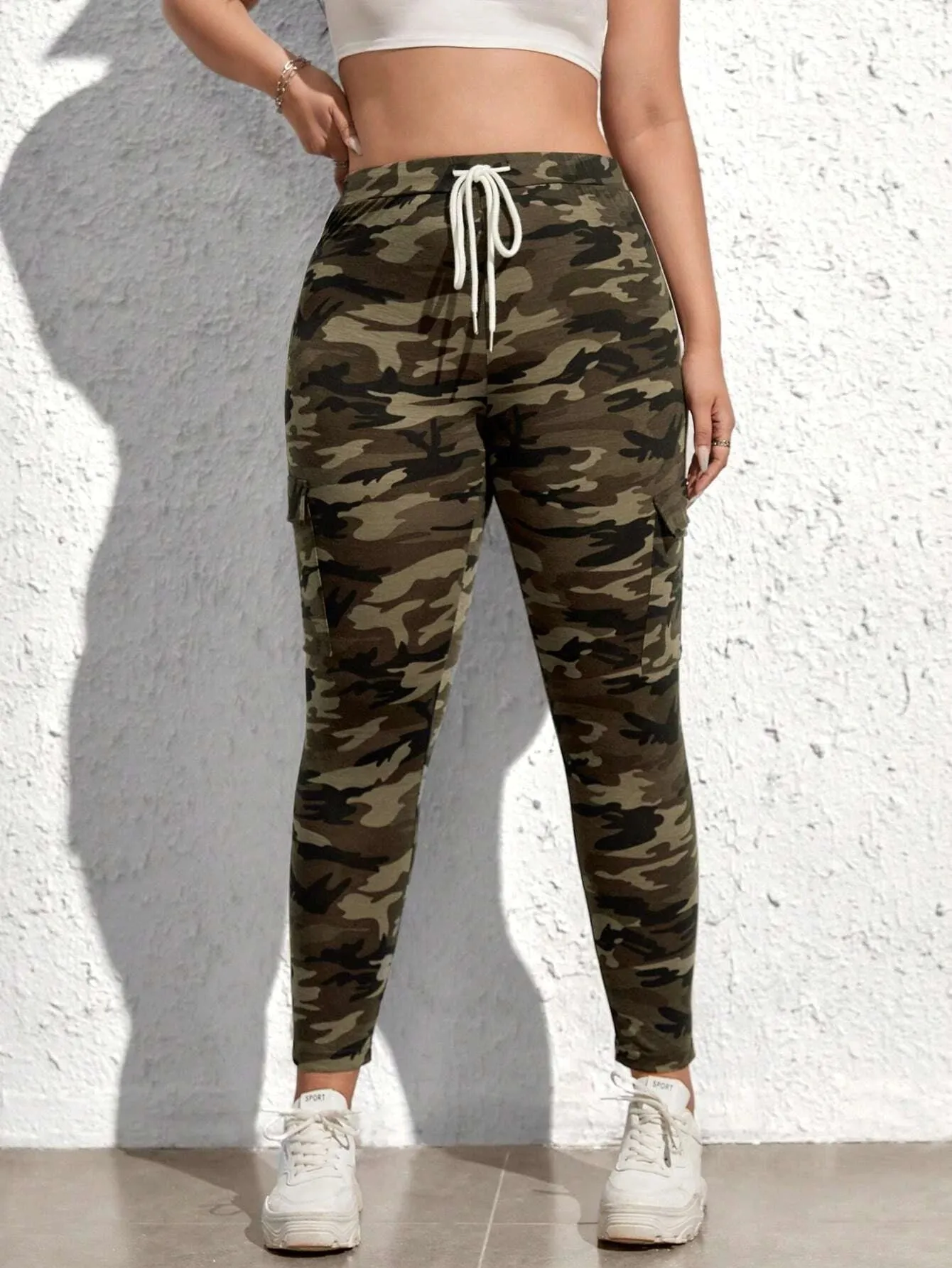 Casual Camo Printed Cargo Pants