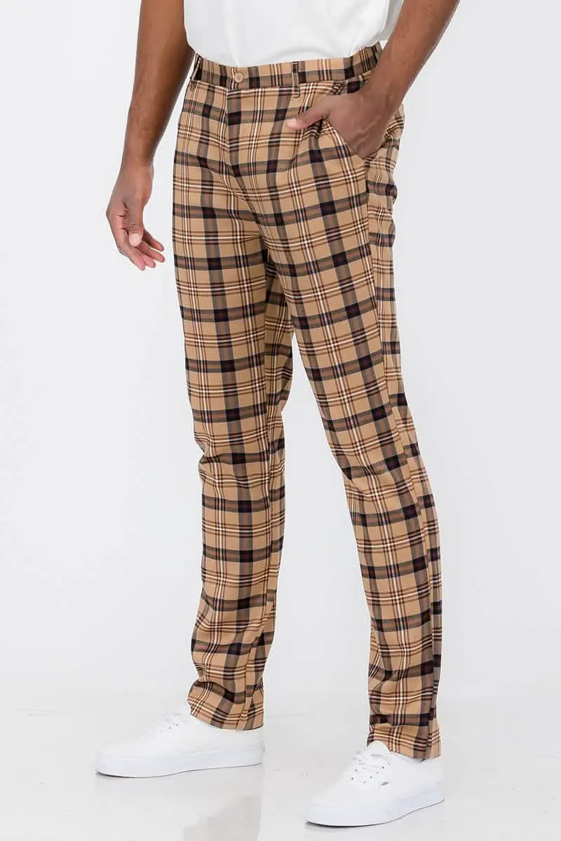 Checked Slim Fit Tailored Trousers