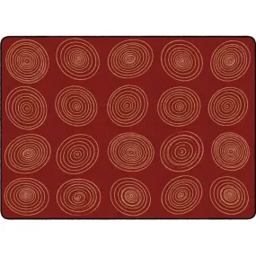 Circles Brick Area Seating Rug