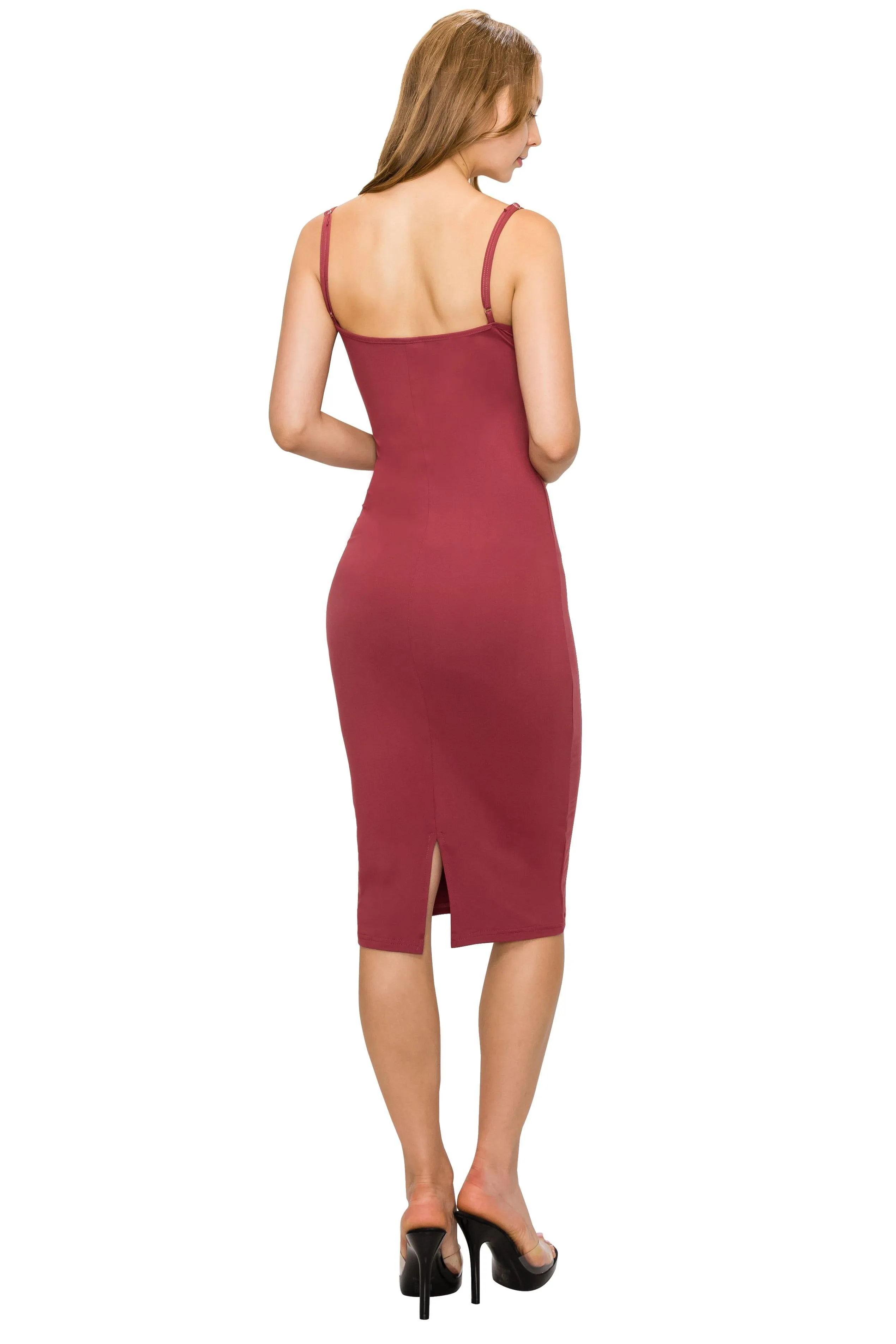 Cocktail Bodycon Dress - Spaghetti Straps