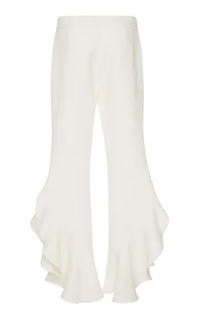 Crepe Ruffle Pants