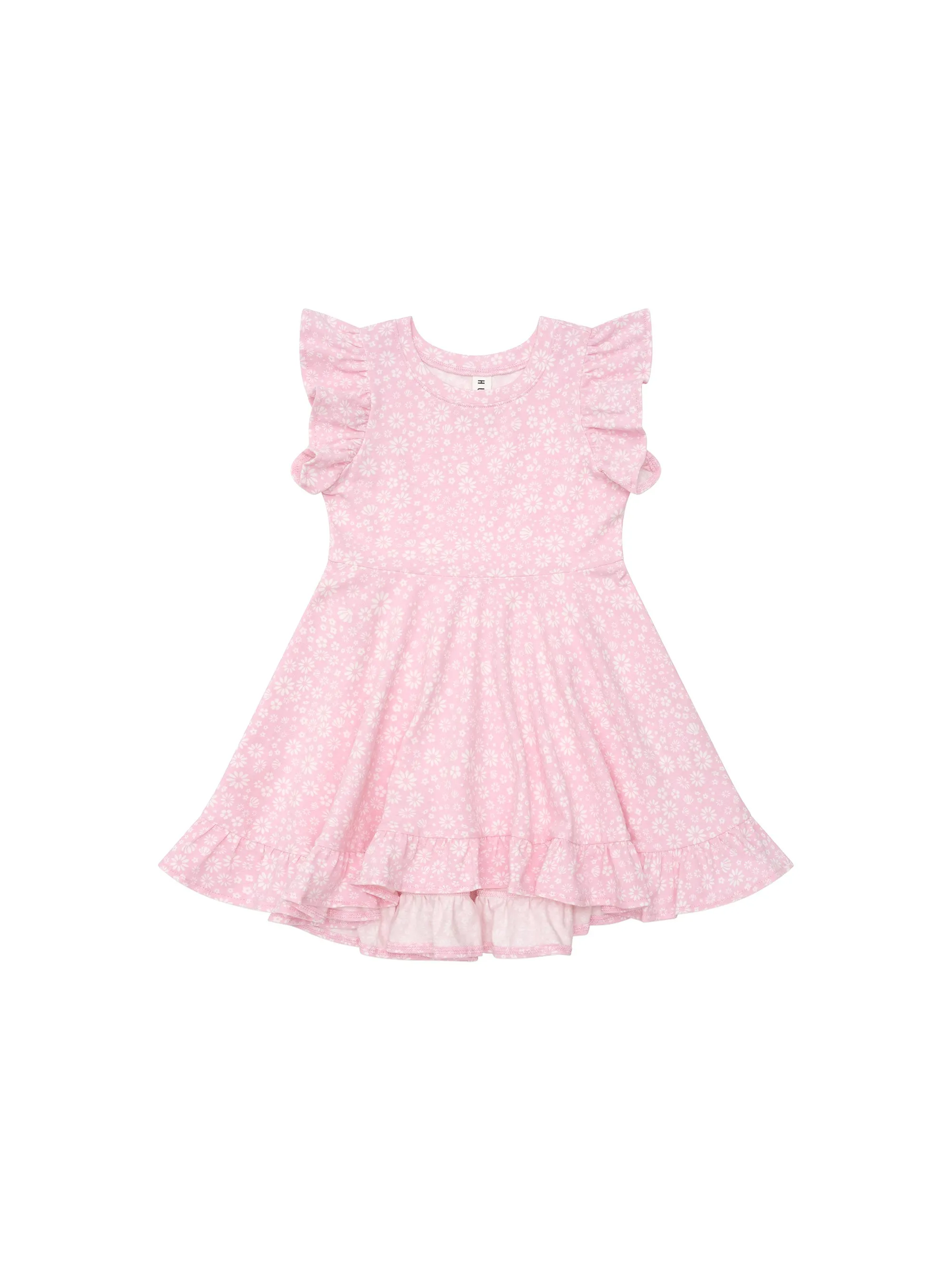 DAISY SEASHELL FRILL SWING DRESS