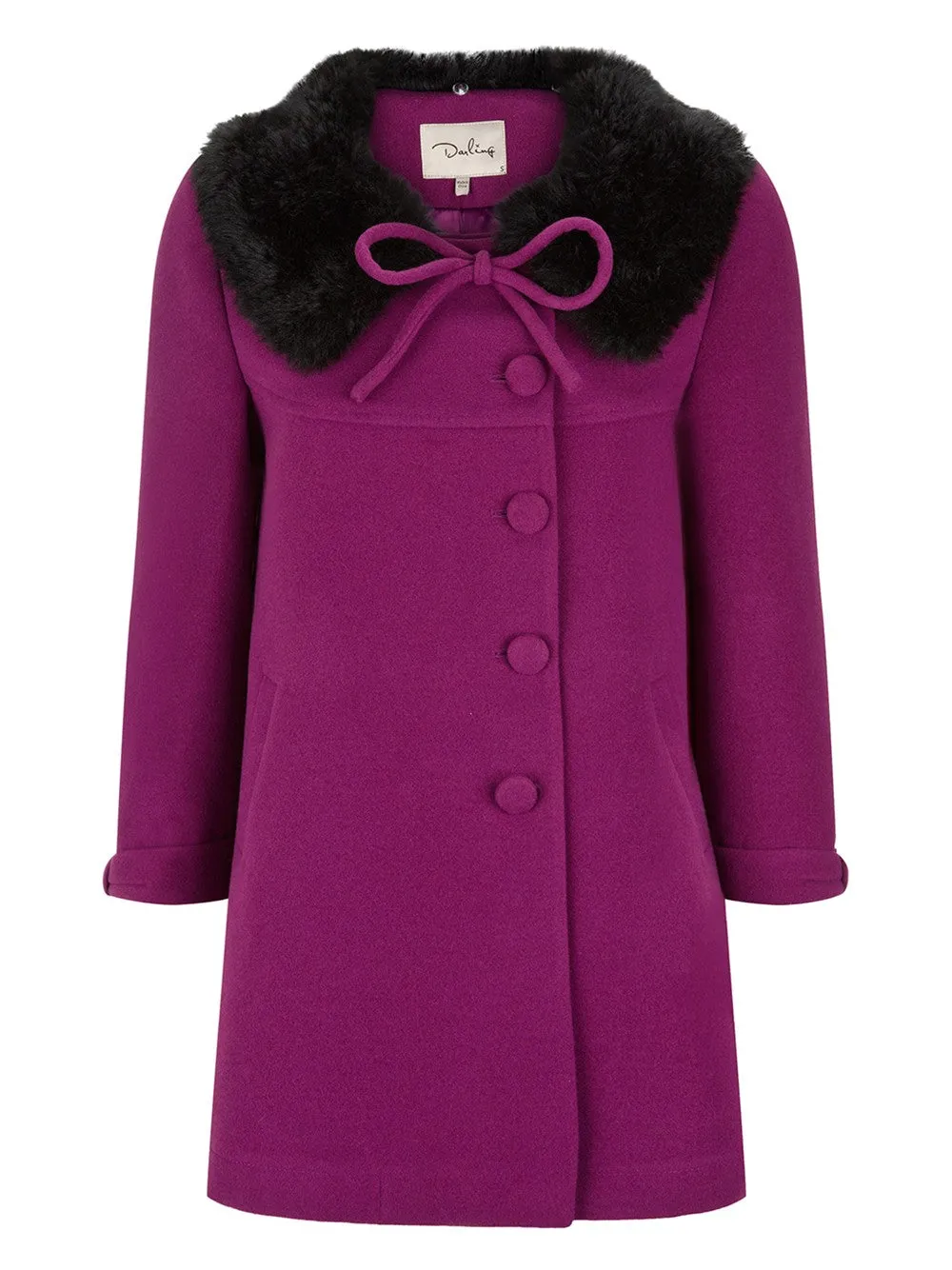 Darling Women's  Vanessa Fur Collar Coat