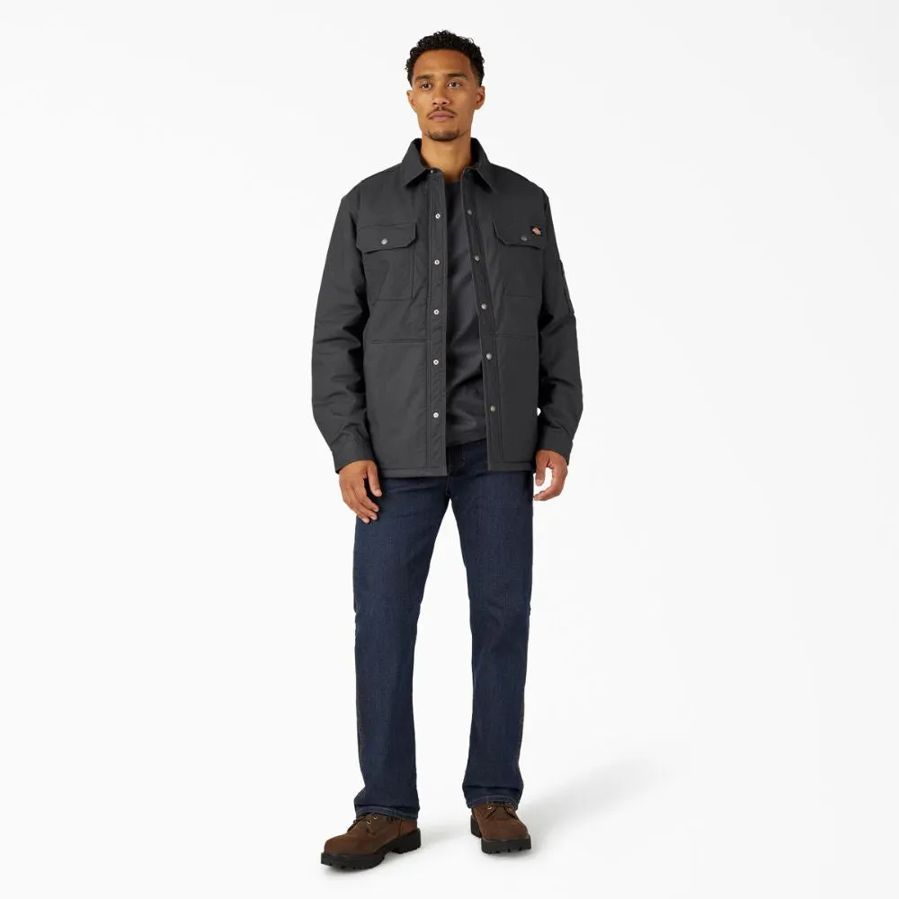 Dickies Men's Water Repellant Flex Duck Shirt Jacket TJ212 - Black