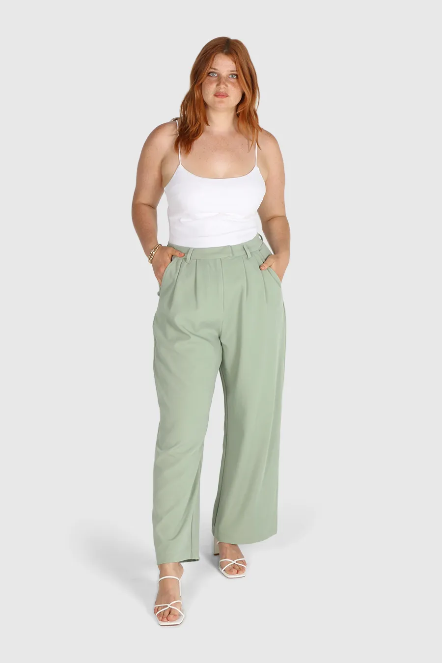 DOWNTOWN PANT SOFT GREEN